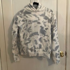 Blue and White Tie Dye Hoodie